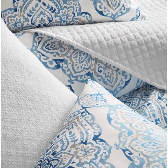 Charter Club Damask Collection Coastal Medallion 3-pc. Duvet Cover Set - Picture 5 of 6